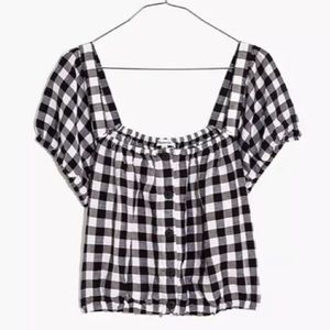 Madewell puffed sleeve crop